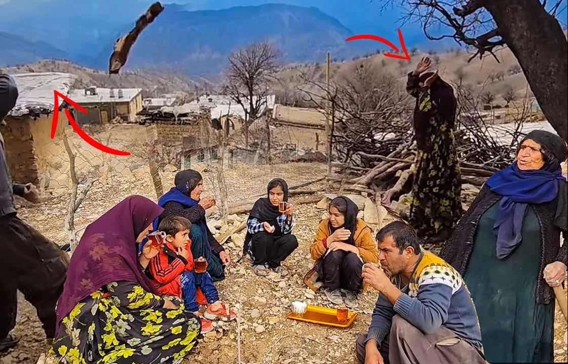 老奶奶一家围绕照顾羊群的日常生活---伊朗老奶奶一家