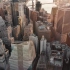 上帝视角观看美国纽约金融区， 华尔街， 曼哈顿‎