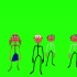 a127 创意可爱卡通火柴人搞笑搞怪唱歌跳舞动画绿屏抠像视频后期特写合成视频素材背景