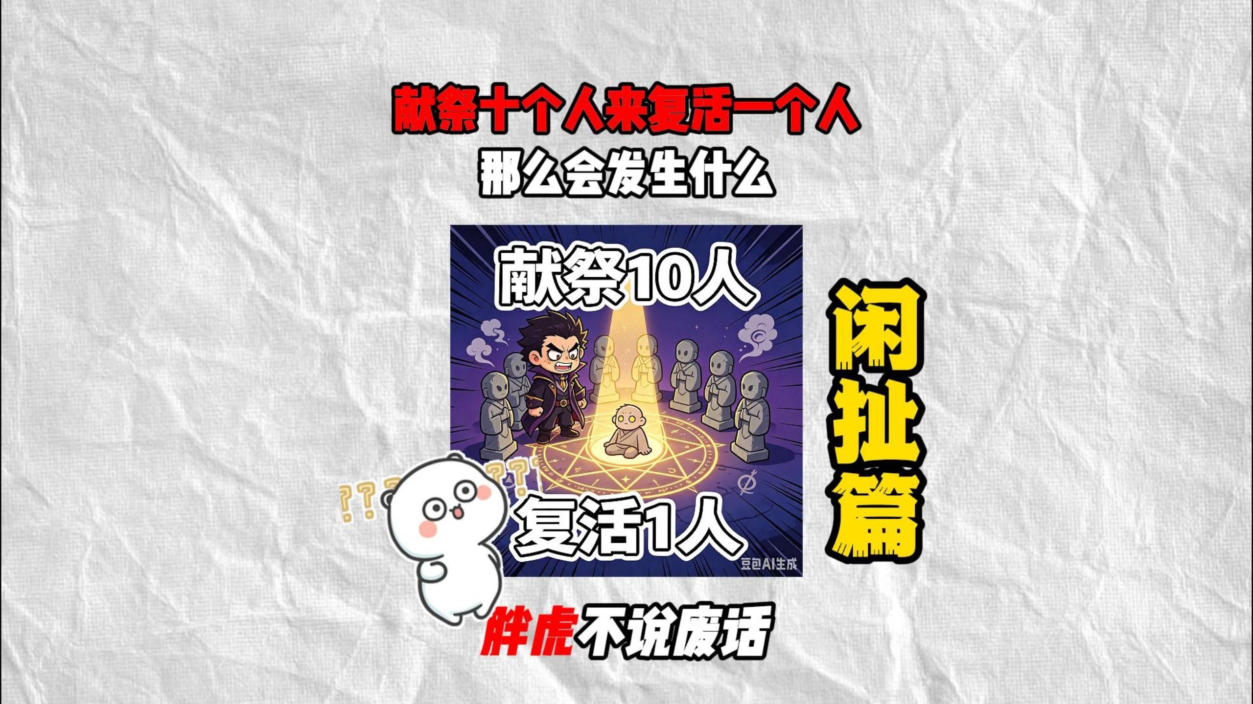 如果我的超能力是献祭十个人来复活一个人，那么会发生什么？