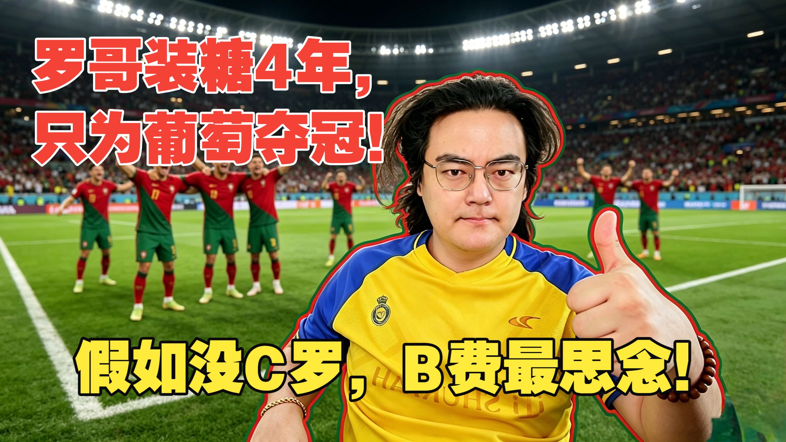 【真解说球】装糖4年多！C罗先生罗开二度，葡萄牙做实夺冠热门！C罗和B费互相调教，没有C罗，B费也难过！
