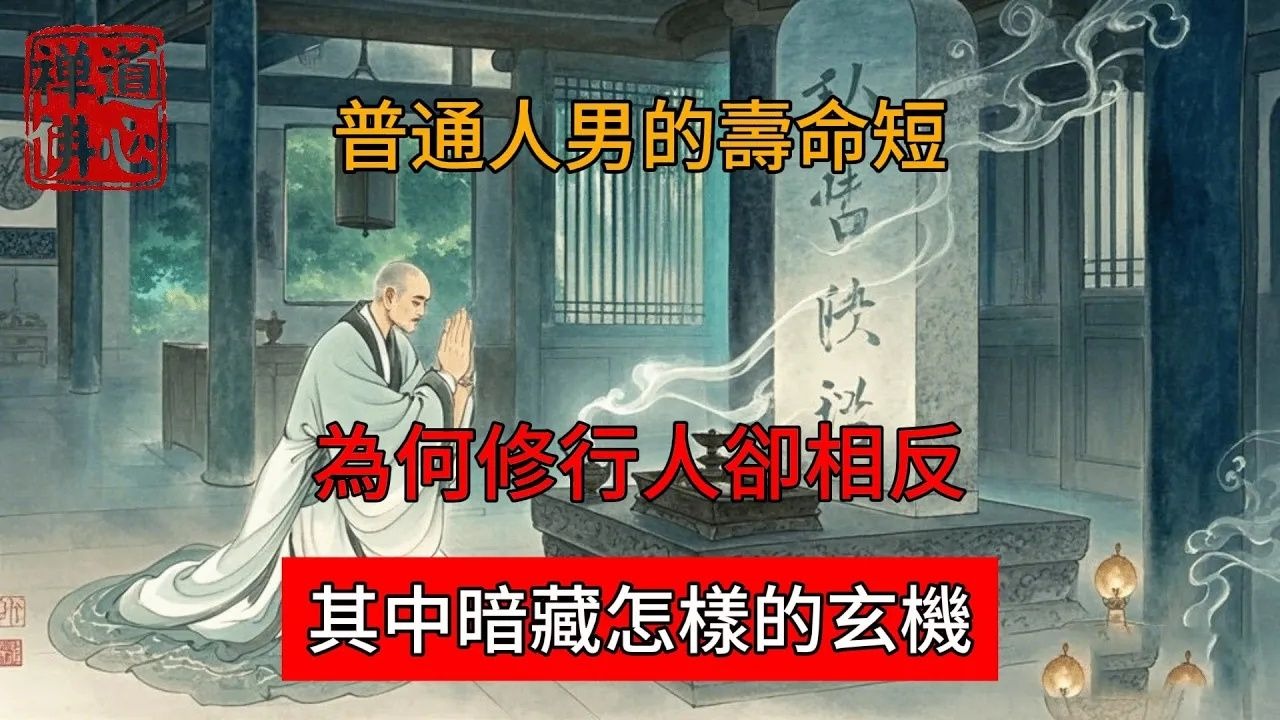 普通人男的壽命短，為何修行人卻相反，其中暗藏怎樣的玄機？ #佛教 #禪學 #禪道 #修心修行 #禪道佛心 #禪悟人生 #南無阿彌陀佛