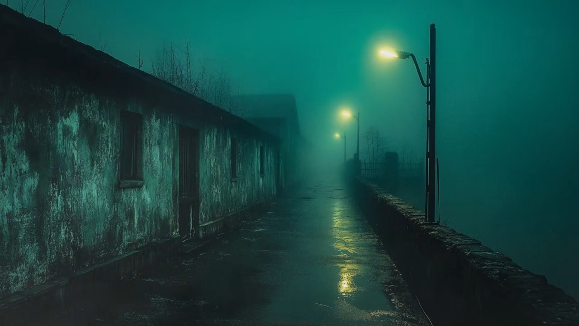 【梦核实验室】001-雾雨-斑驳的墙根，氤氲着水气的村道，我回到这里，但已空无一人