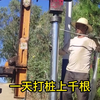 护栏打桩机  一天打桩上千根