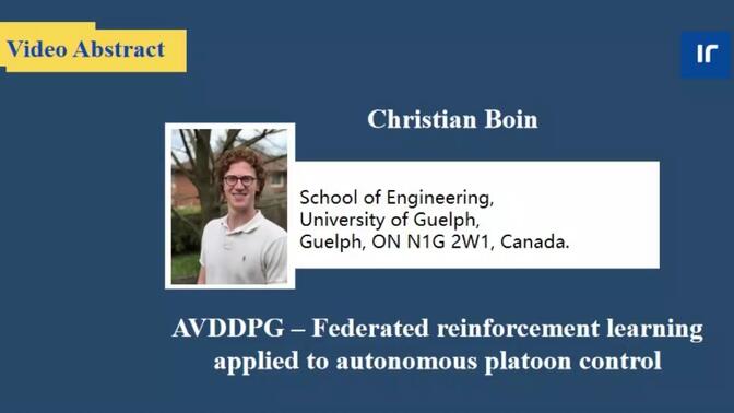 加拿大圭尔夫大学雷蕾团队研究论文：AVDDPG - 应用于自动驾驶车队控制的联邦强化学习