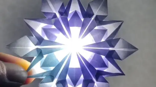 冬天的第一场雪到了，来折一片美丽的雪花吧！【超简单】