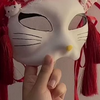 教你从万圣节晚会脱颖而出！手工制作红色猫脸碎饰面具