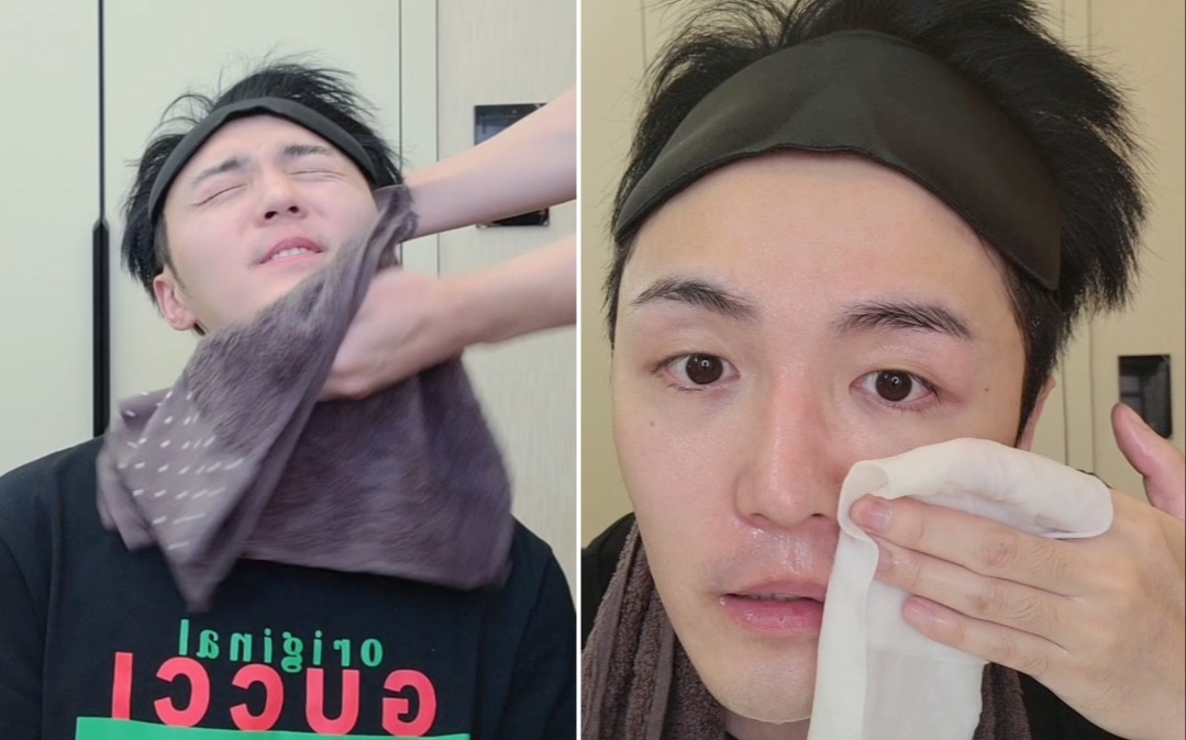 「无效洗脸vs有效洗脸」你会洗脸吗？洗脸分四步。。。