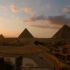 夕阳下的三大金字塔