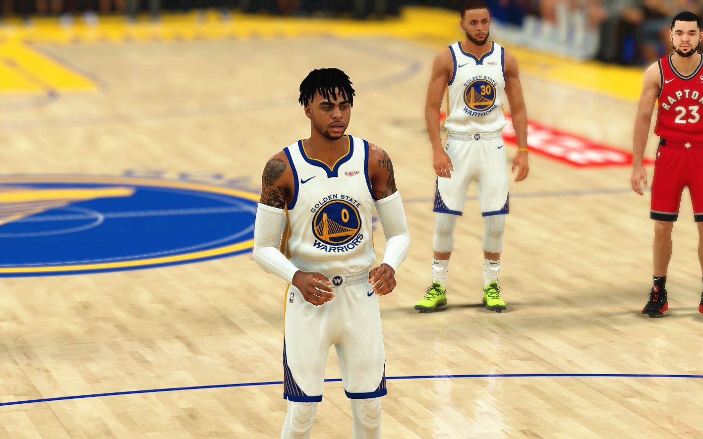 库里和拉塞尔组合首秀nba2k19新赛季勇士vs猛龙