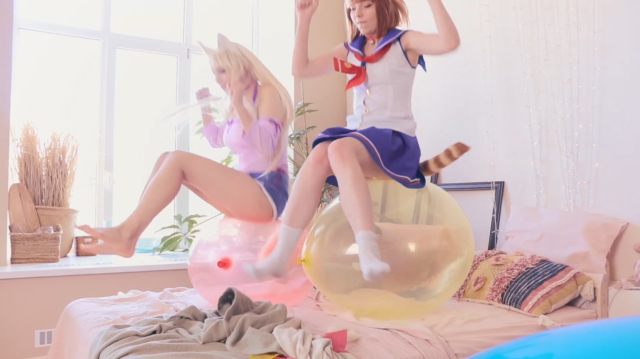 SF STP 双人跳骑爆气球pop