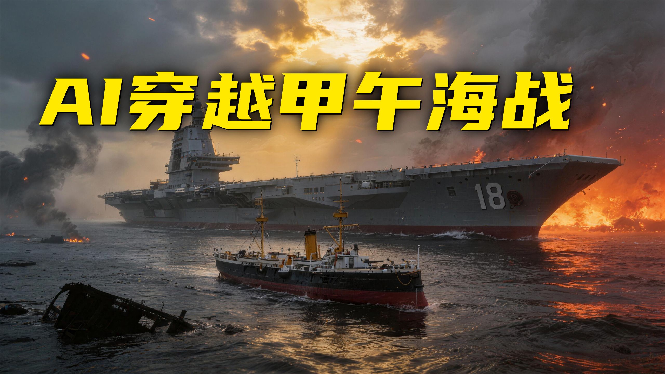 超时空驰援！福建舰与北洋水师同框