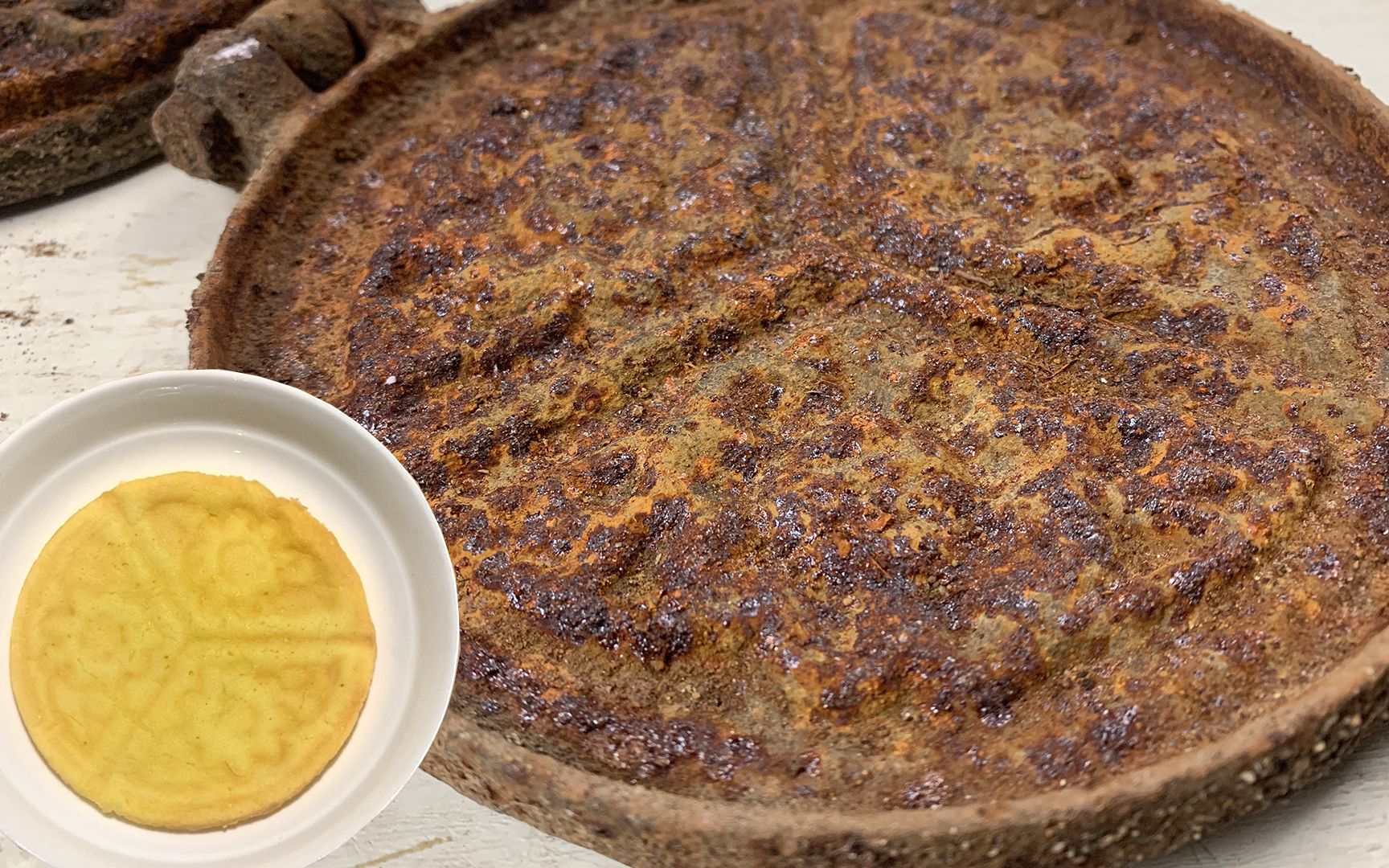 【真香】过大年 鲷鱼烧遇上老式的烙饼夹子饼铛 除锈 怀旧 翻新