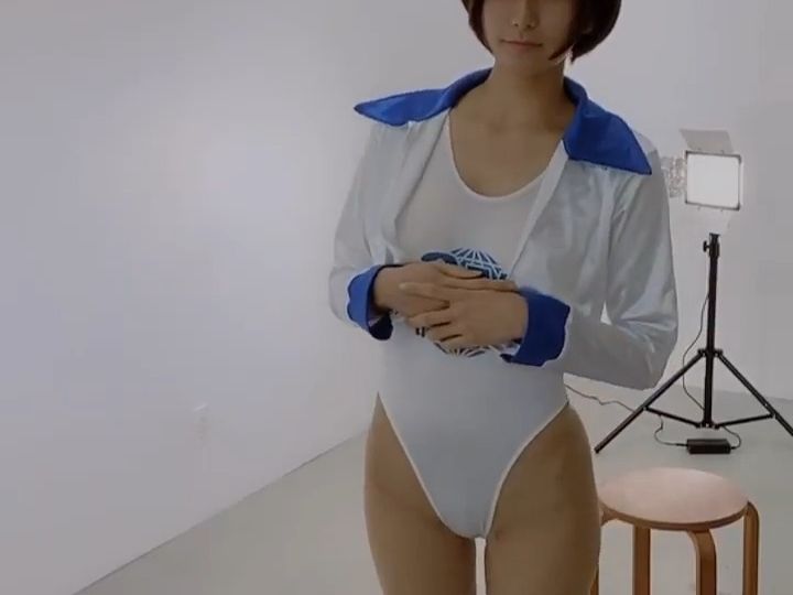 Racing swimsuit shooting footage