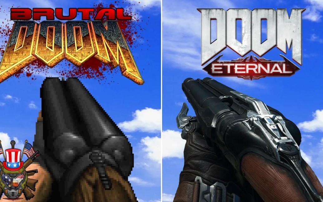 《doom:永恒》vs《brutal doom》所有武器对比