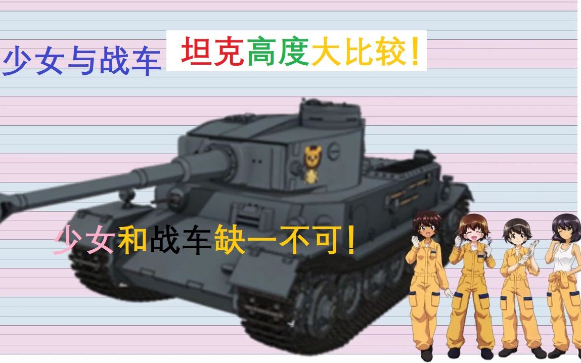 全网第一个少战坦克高度大起底！少女与战车缺一不可！Panzer vor!