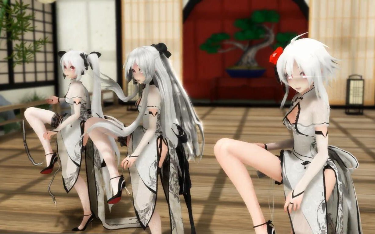 【mmd】银发少女的wave,银发三人组!你又喜欢哪个呢