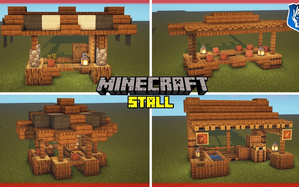 授权转载 Minecraft 教你4种简单而棒的摊位项目教程 Lioncheater 哔哩哔哩 Bilibili