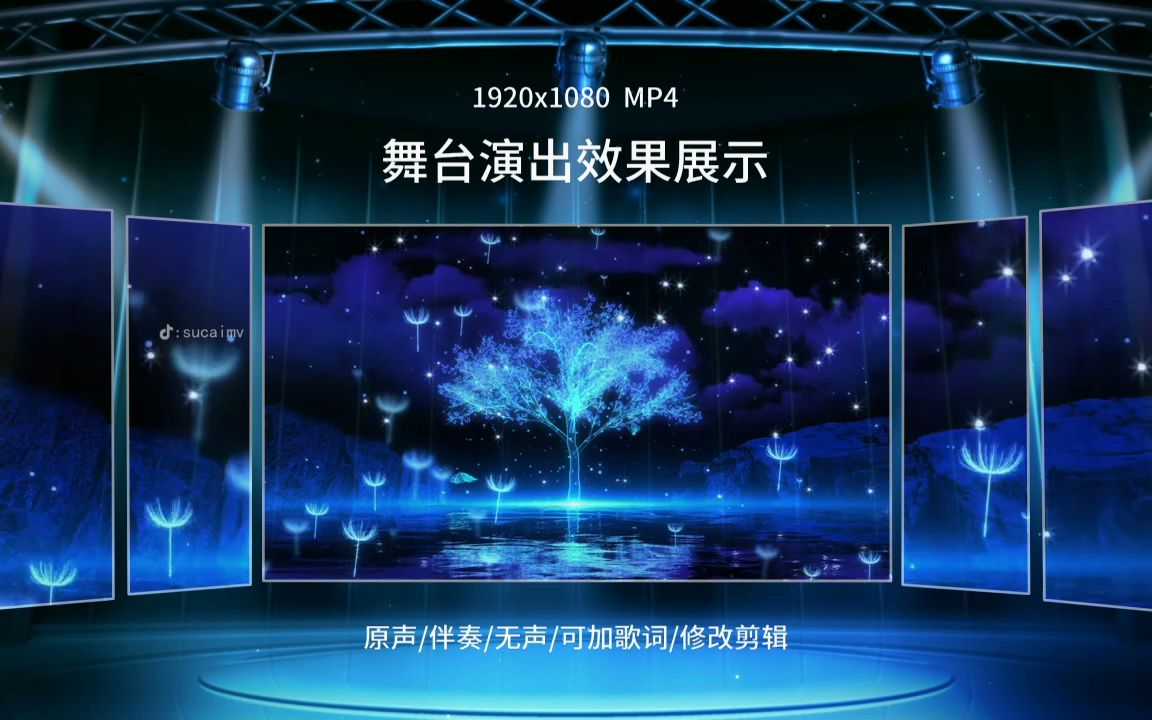 2793如愿 王菲 伴奏成品 歌舞晚会演出舞台LED大屏高清视频背景素材