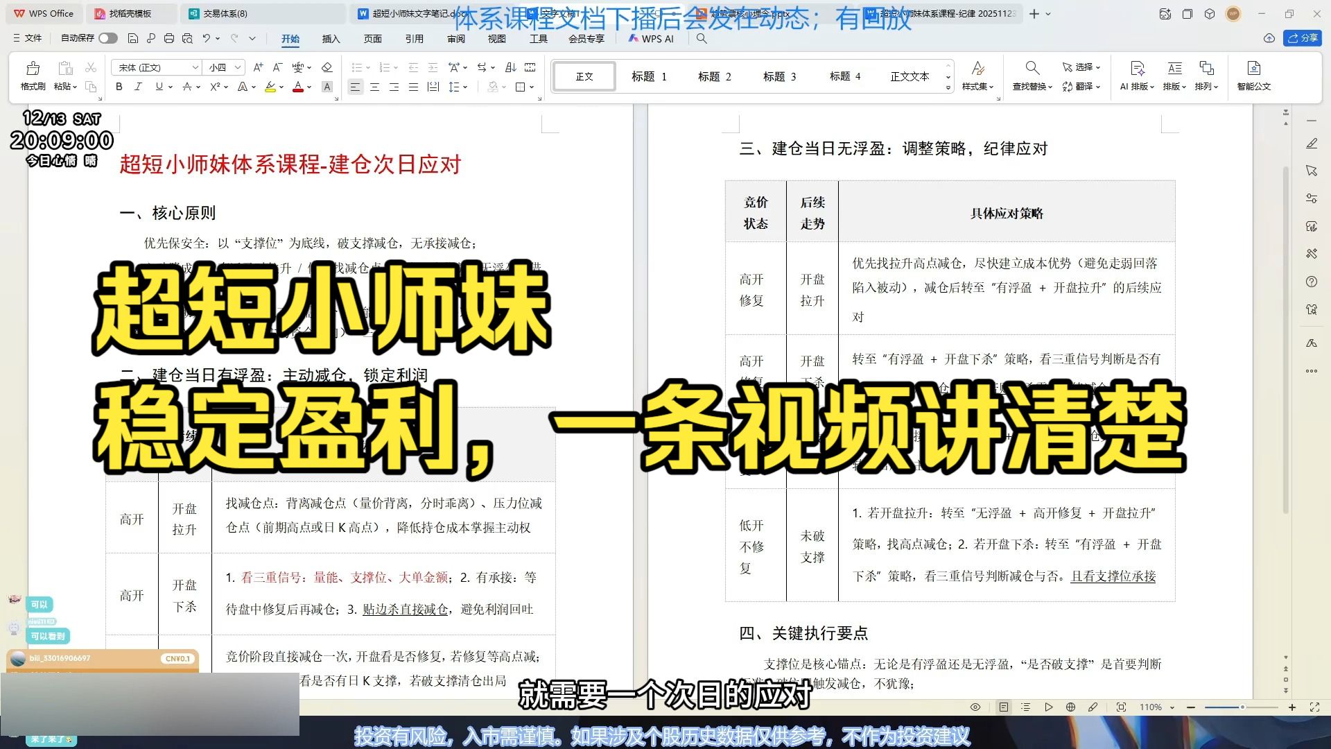 超短小师妹：稳定盈利，一条视频讲清楚