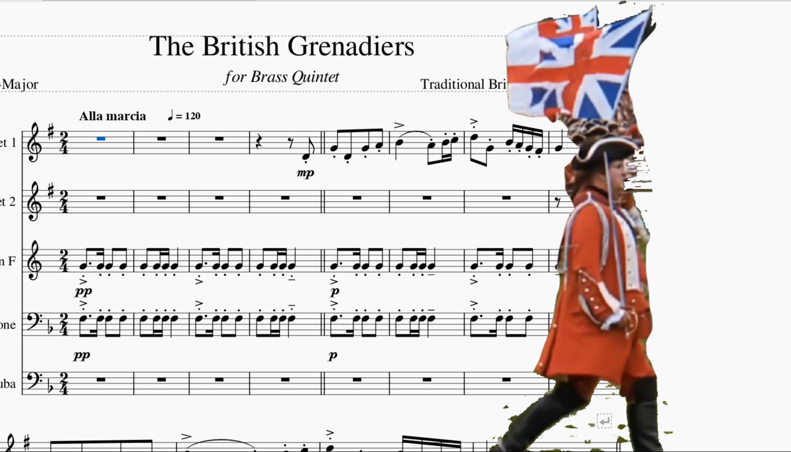 [扒谱]掷弹兵进行曲-The British Grenadiers