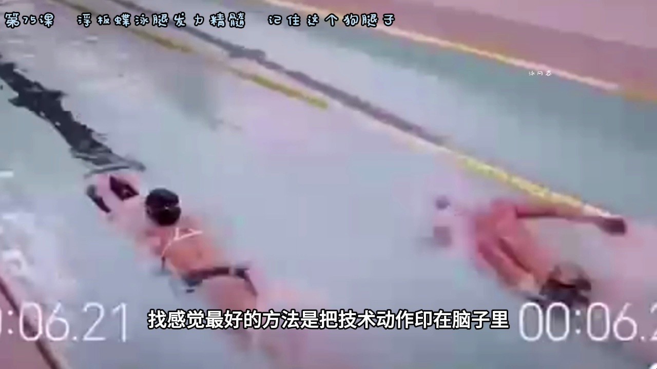 第75课 浮板蝶泳腿发力精髓 记住这个狗腿子