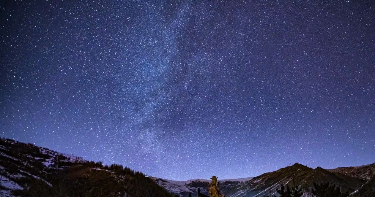 山西五台山的绝美星空