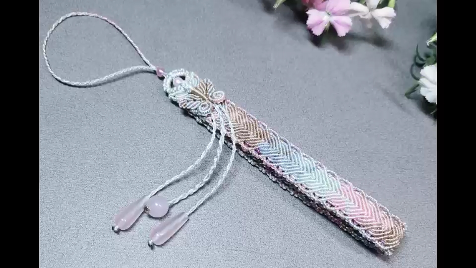 缎染蝴蝶手机绳挂件教程