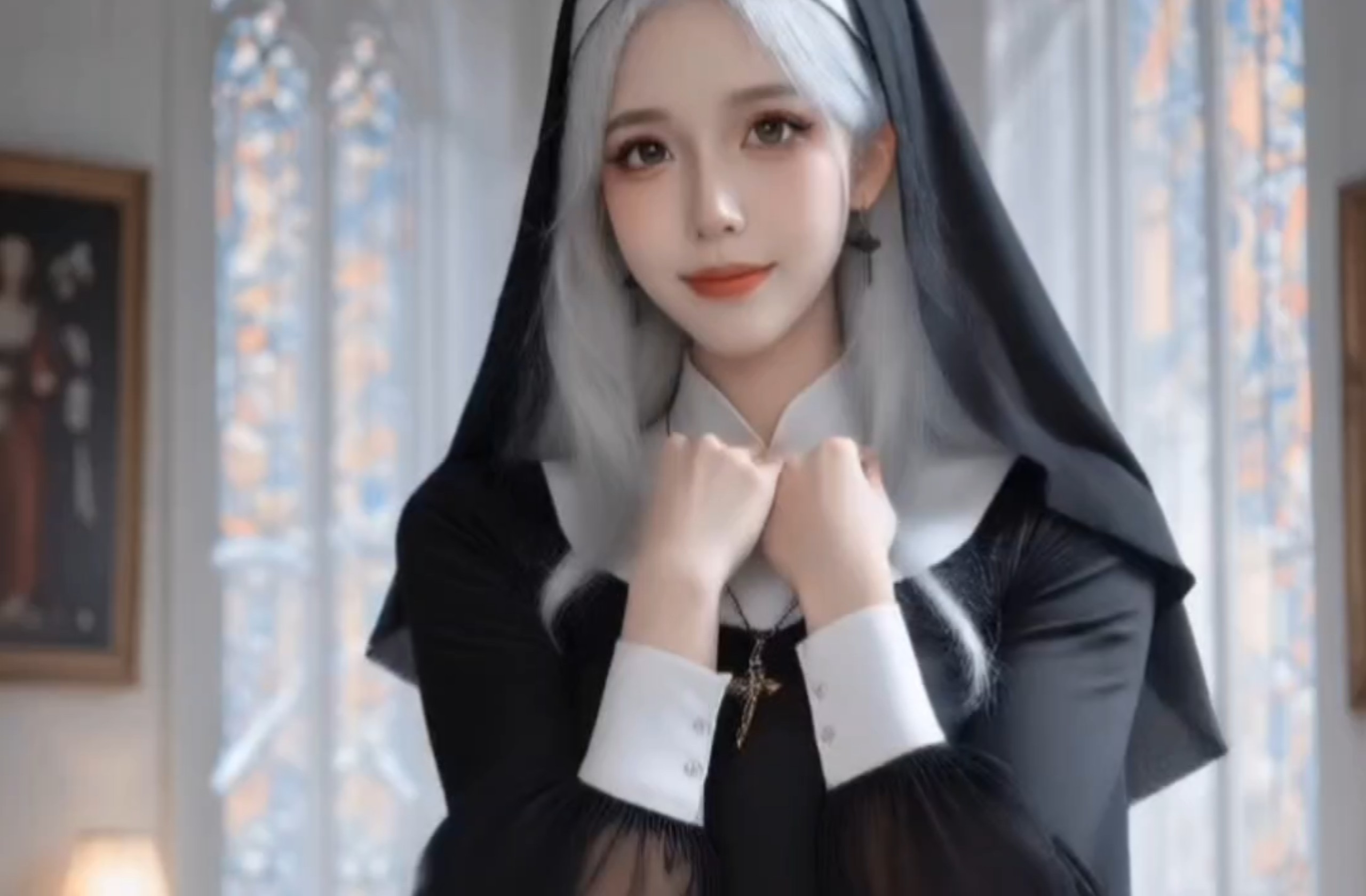 谁能拒绝这么温柔的修女姐姐！