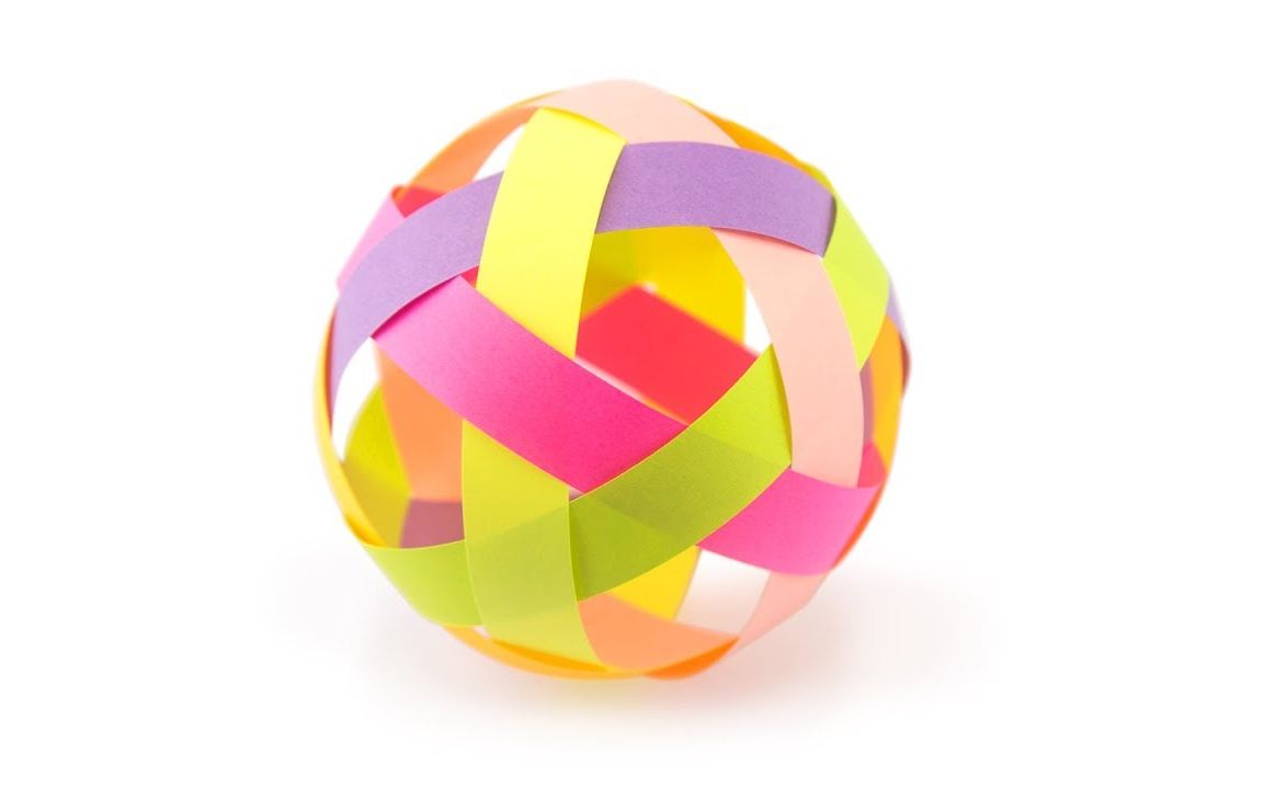 教你用纸条做一个圆球,小朋友最喜欢了,手工diy折纸视频教程