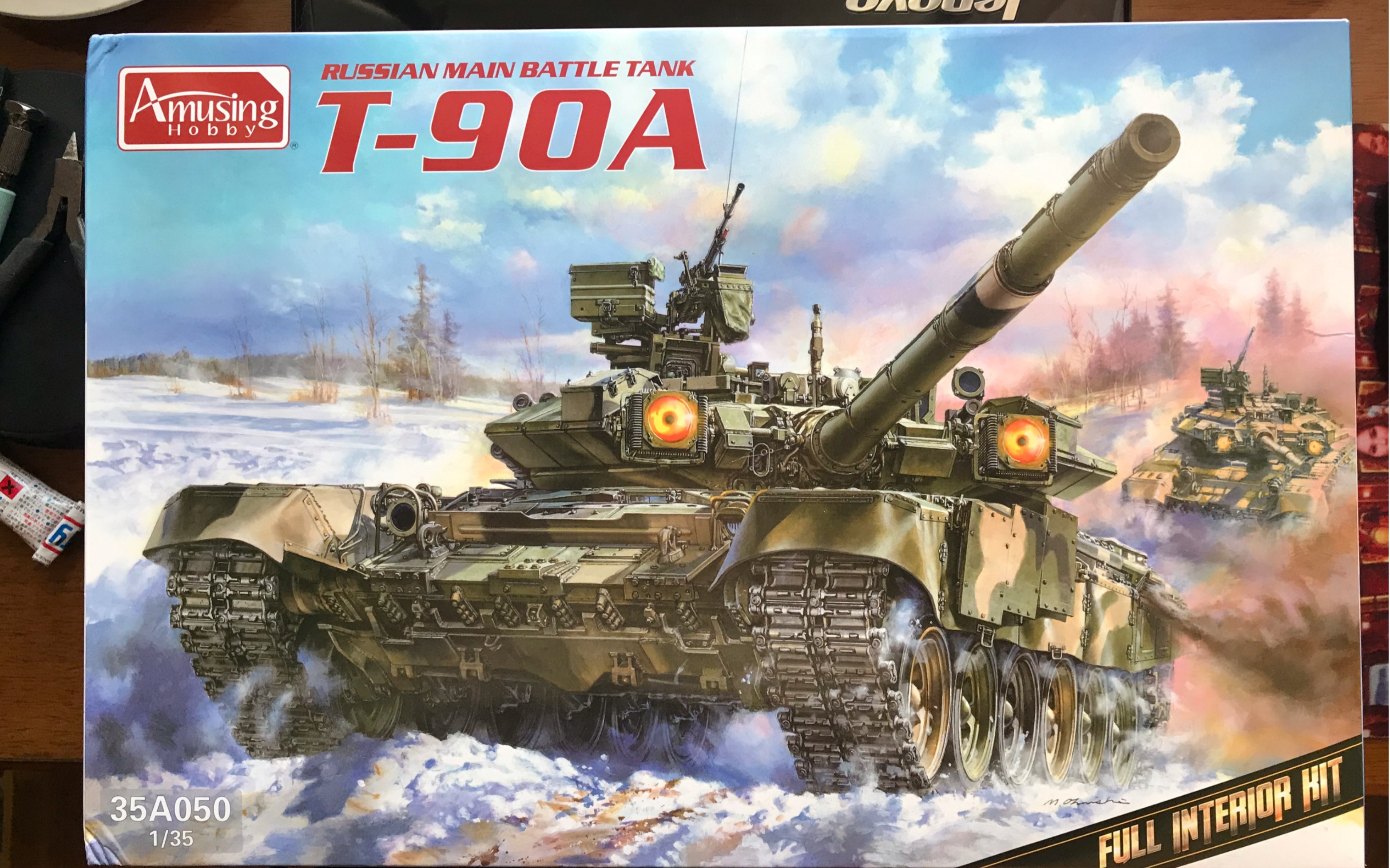 模型测评ah135t90a主战坦克模型