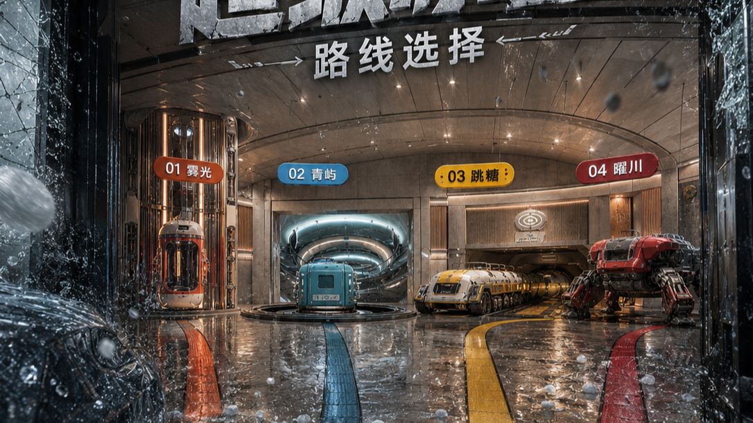 超级冰雹即将来袭，在你被大冰雹彻底砸扁之前，你有四条路线可以求生，但只能选择其中一条线路，你选择？