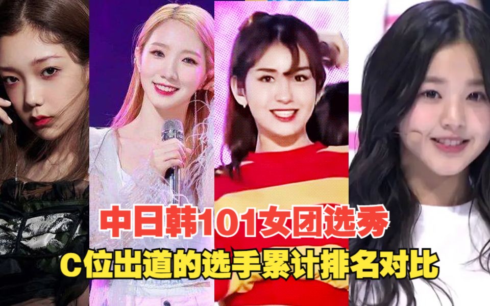 中日韩101女团选秀C位出道的选手累计排名对比！谁是你心中最强C位？