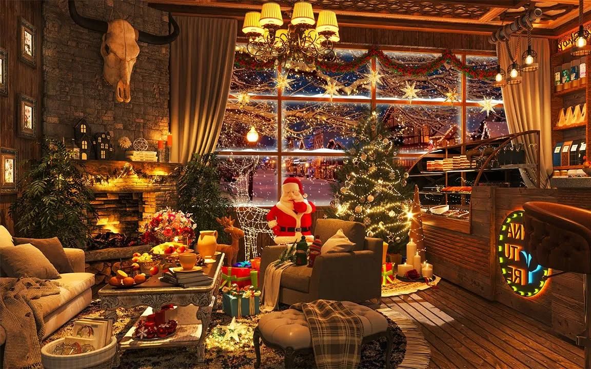 【咖啡店氛围】舒适的十一月之夜，在圣诞咖啡店氛围与甜美的钢琴爵士乐陪伴下，适合学习、专注与放松