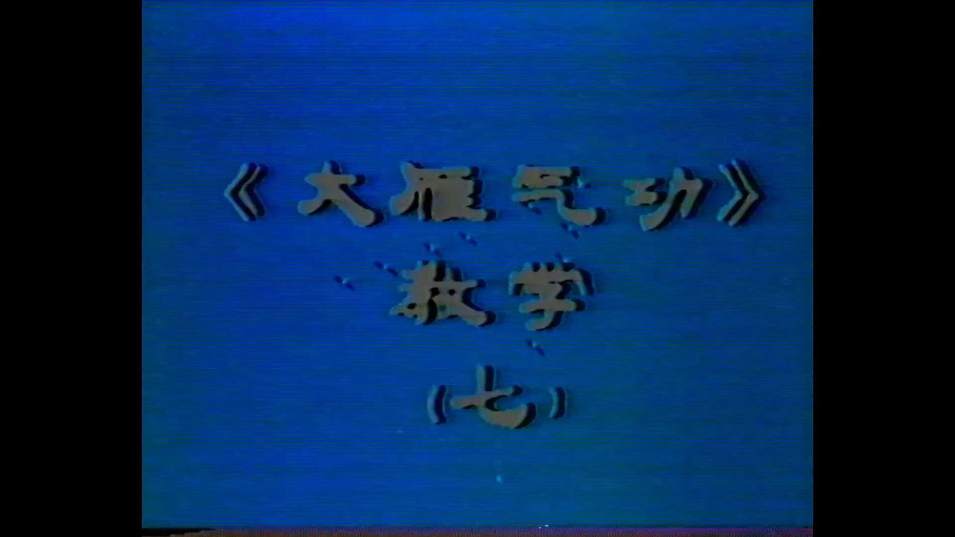 大雁功前64式教学片 1985年4月录制 第七集