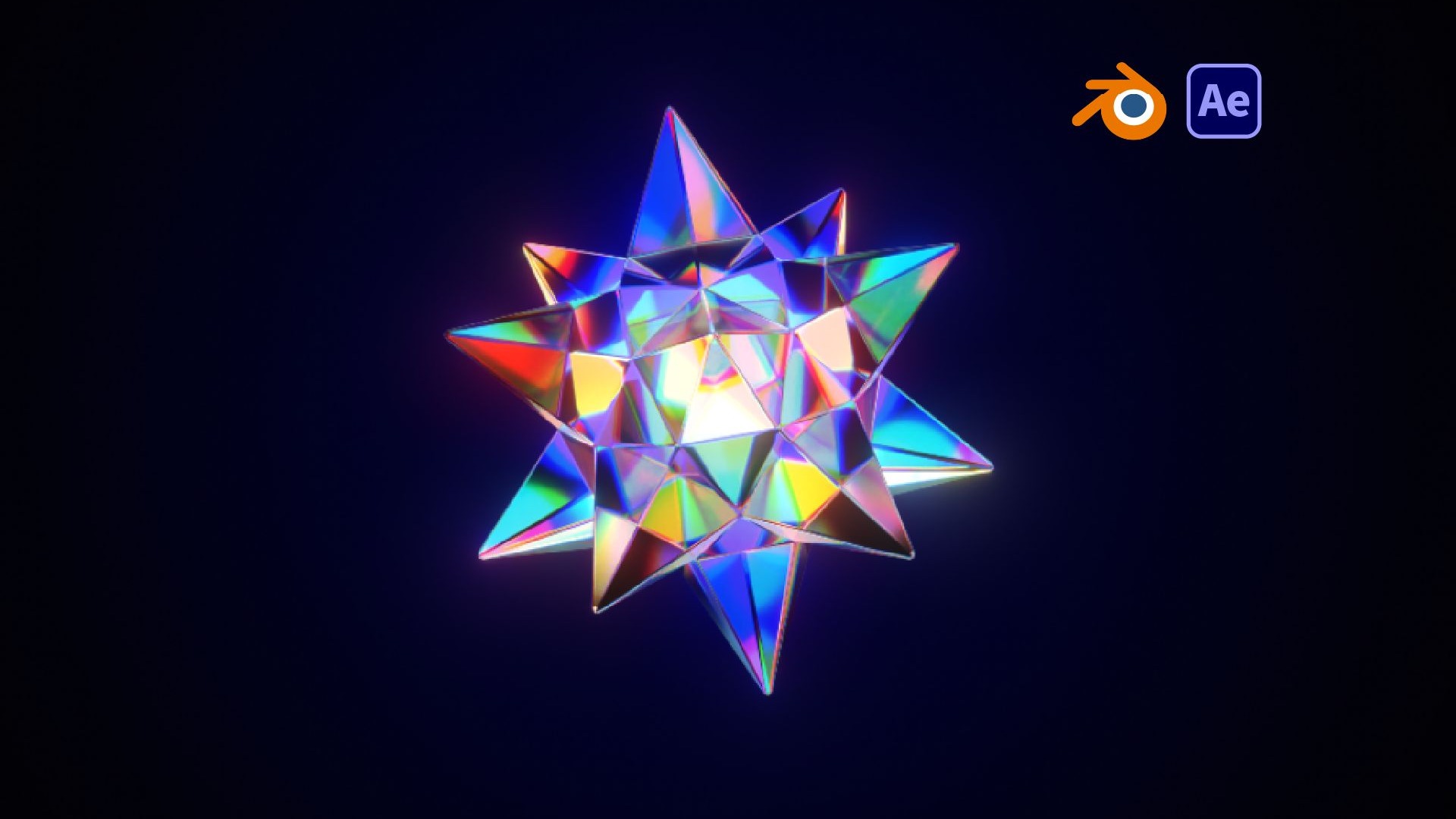 【Blender+AE】超级简单！BL+AE万花筒玻璃折射动画来了，100%学会
