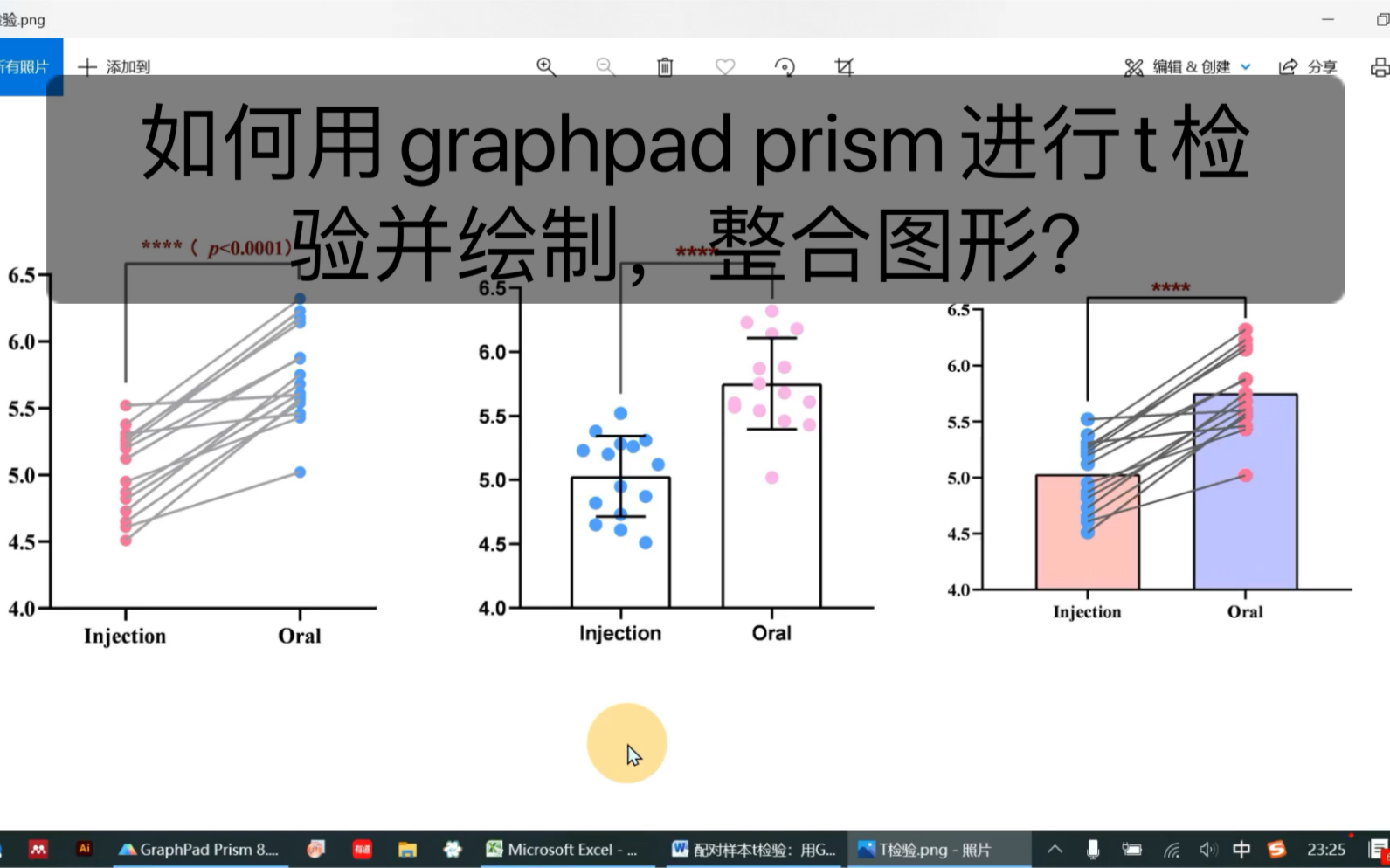 Graphpad prism教程（七）进行T检验并绘制图形，整合图形_哔哩哔哩_bilibili
