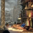 拥有纽约曼哈顿窗景的温馨书房｜雷雨天的学习氛围｜白噪音