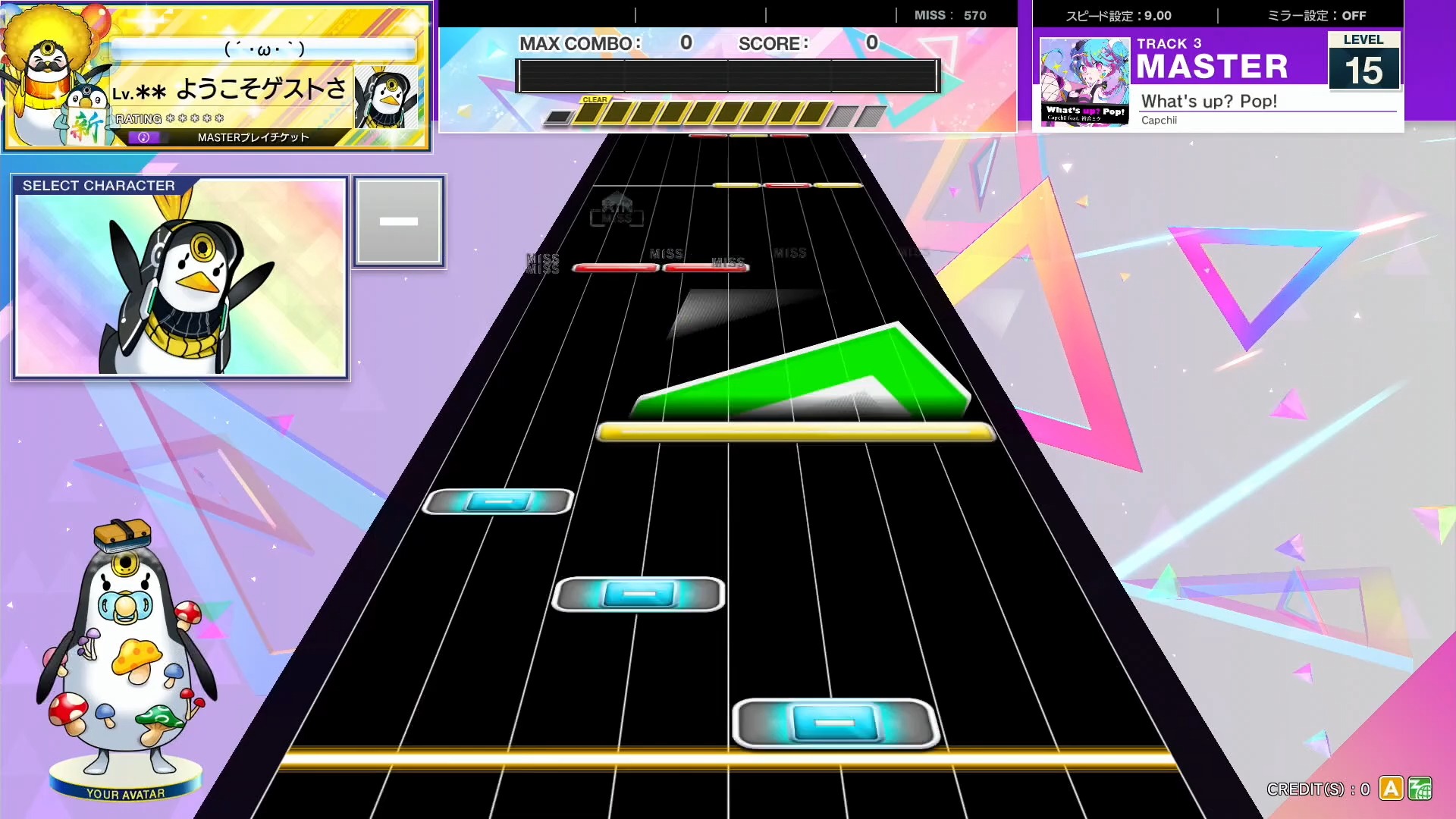 【CHUNITHM/中二节奏】谱面确认 What's up? Pop! [MASTER 15］ (流速9.0)