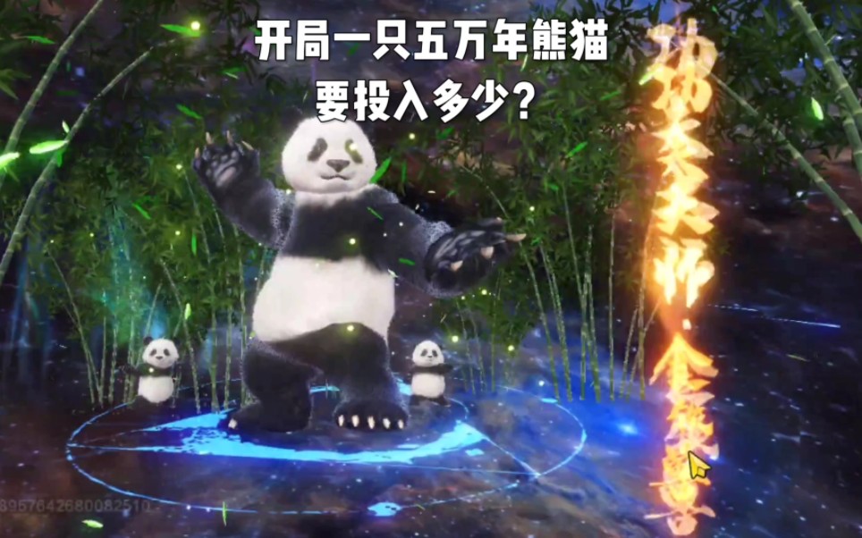开局一只五万年大熊猫需要投入多少成本？