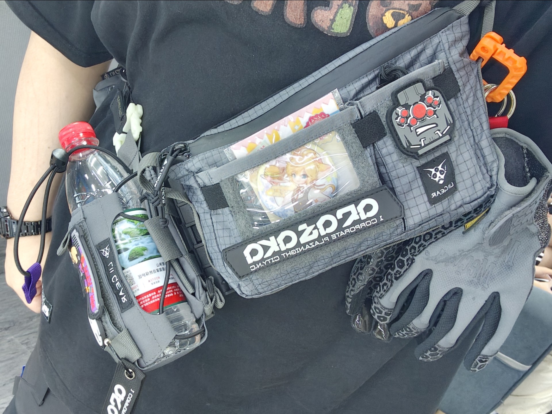 liigear E3侧面水壶袋安装方案+展示 地球3机能EDC户外轻量化单肩包搭配展示。