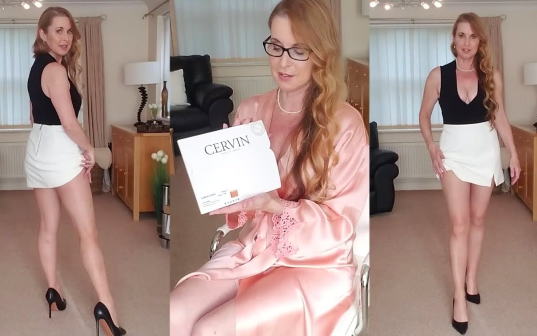 Old aunts stockings short dress, show charm, make your heart flutter!