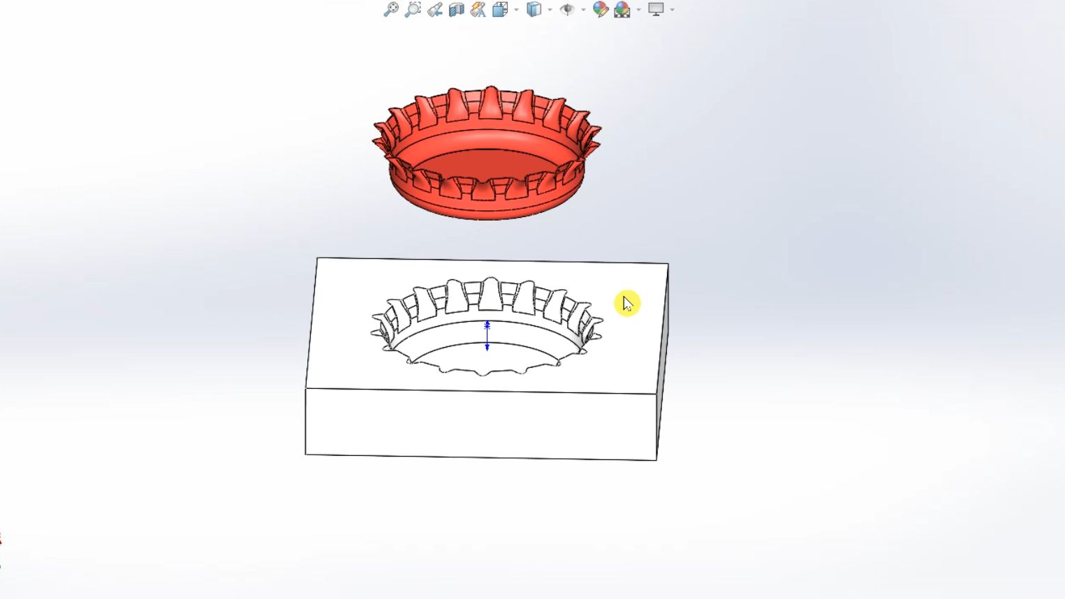 压凹SolidWorks压凹建模实例！饭碗的绘制