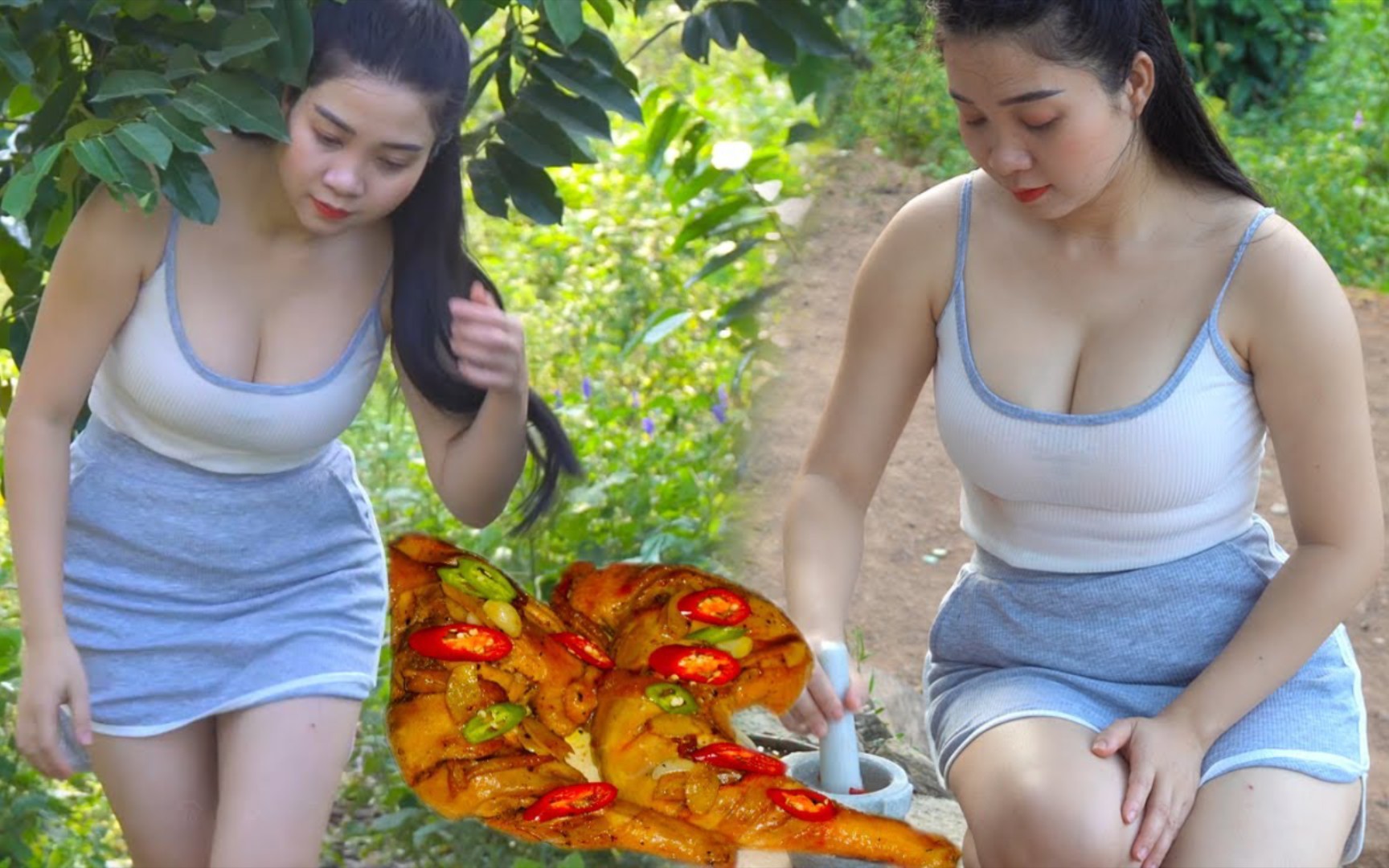 Cooking Delicious Braised Chicken Thighs in Coconut Water