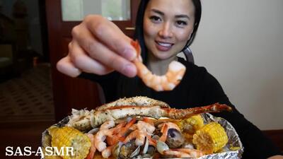 [ASMR] SAS-ASMR 海鲜(吃播+唠嗑向 )+麦片