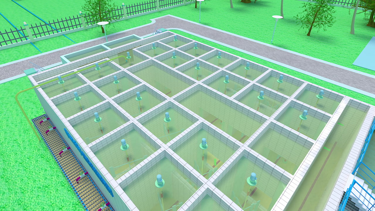 机械搅拌絮凝池运行演示动画及设计参考