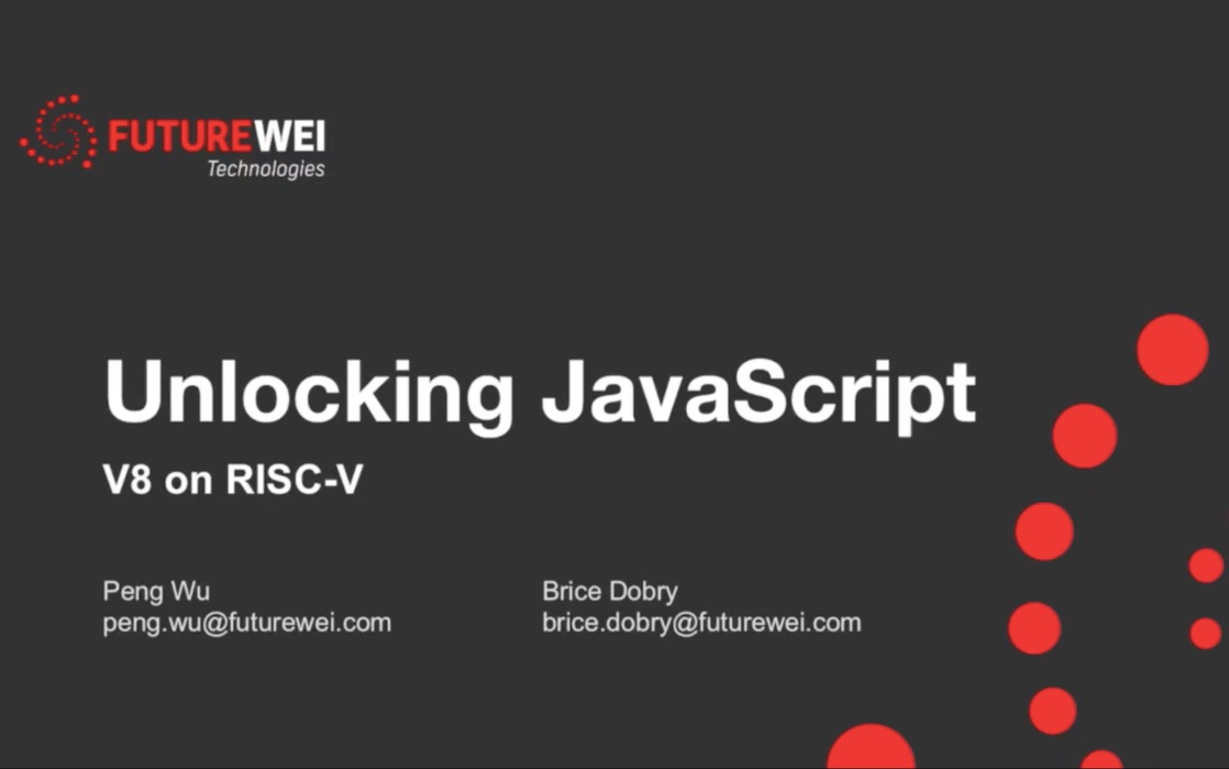 Unlocking JavaScript V8 on RISCV by Peng Wu #RIOS Online Bootcamp哔哩哔哩 (゜゜)つロ 干杯~bilibili