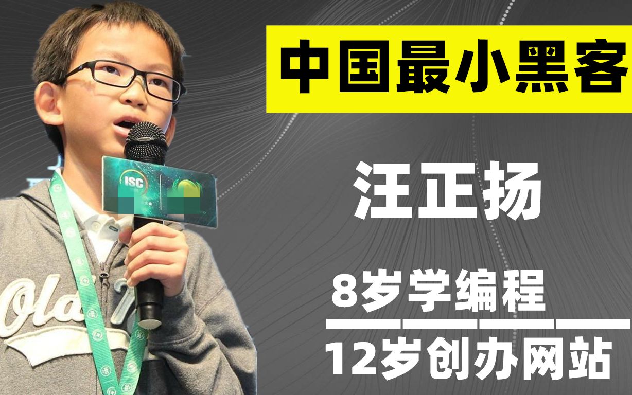 中国最小黑客汪正扬：8岁学编程，12岁创办网站，如今怎么样了？