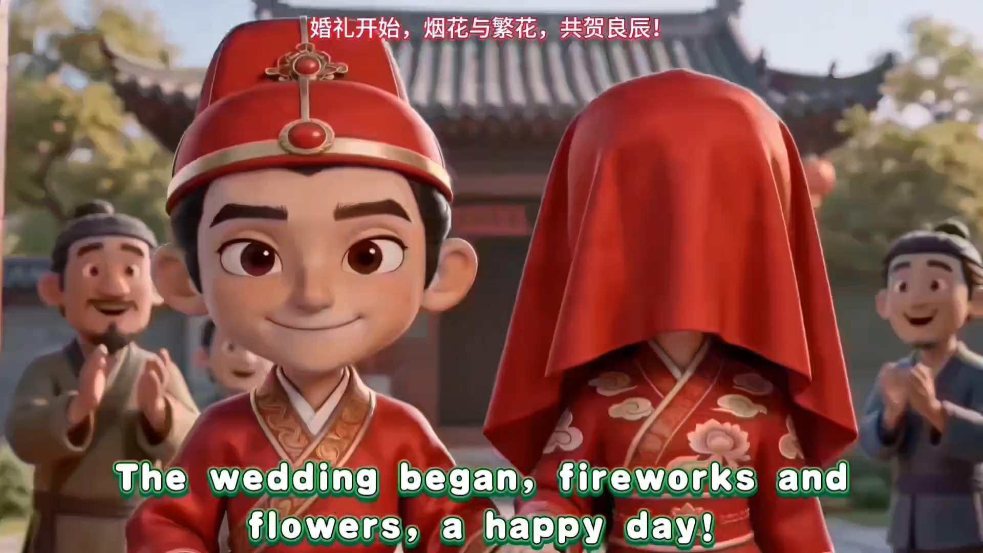 【英文磨耳朵】【西游记】第38集 AI动画片 英文版 中英文双语字幕