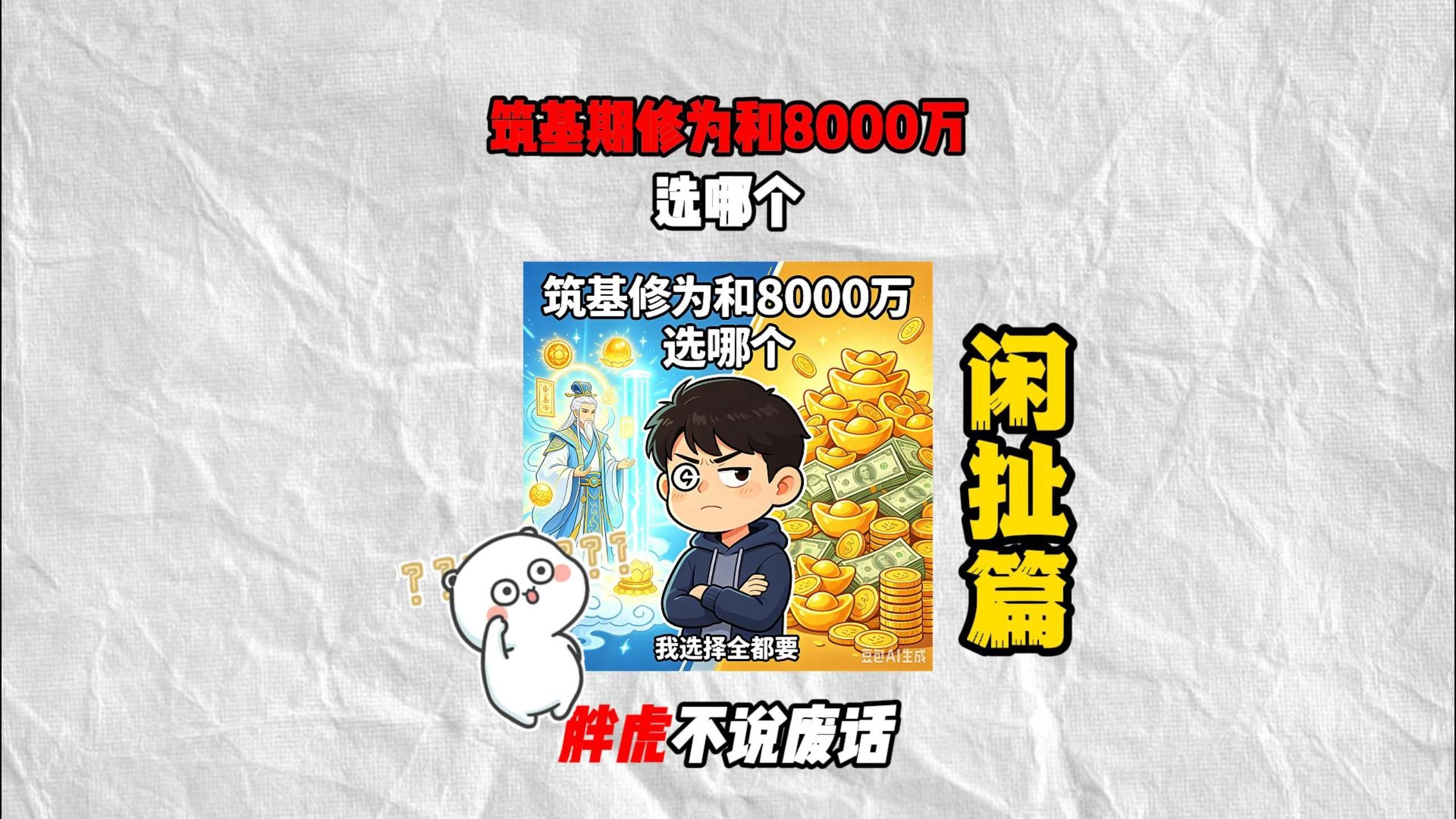 筑基期修为和8,000万人民币选哪个？